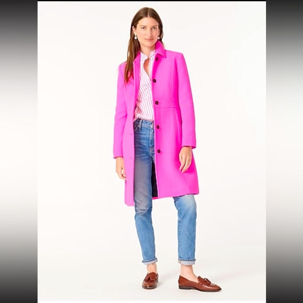 Beautiful Barbie/Bubblegum Pink J Crew Peacoat